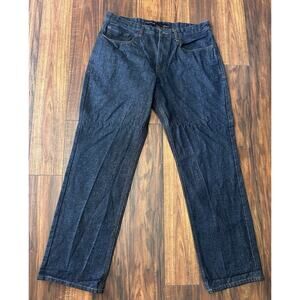 Rocawear Jeans Men's 36x31 Classic Fit Dark Wash Denim Double R Flaps Hip Hop